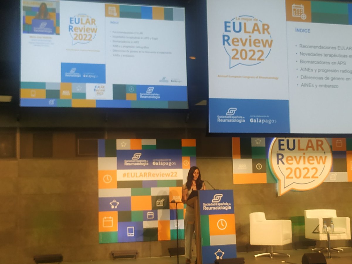 SEReumatologia's tweet photo. #EULAReview22 La Dra. @LlopVilaltella se ocupa de revisar lo mejor en #espondiloartritis tratamiento https://t.co/aFQX3m3vij