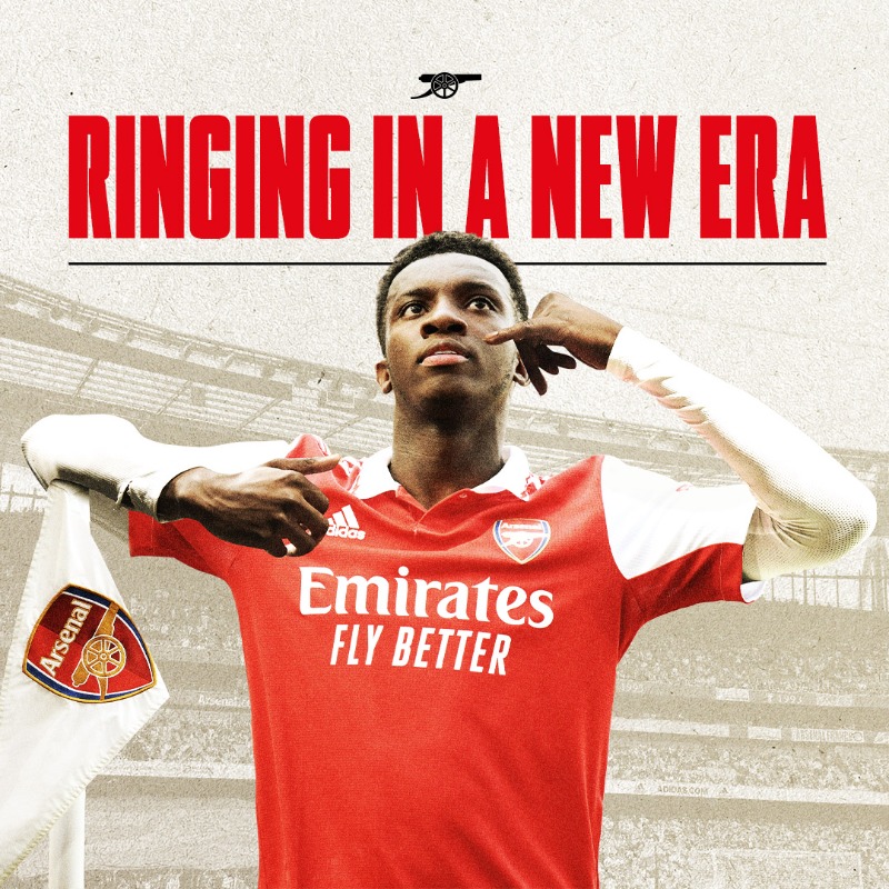 Arsenal's tweet photo. Just getting started...

We're delighted to announce @EddieNketiah9 has signed a new deal ✍️