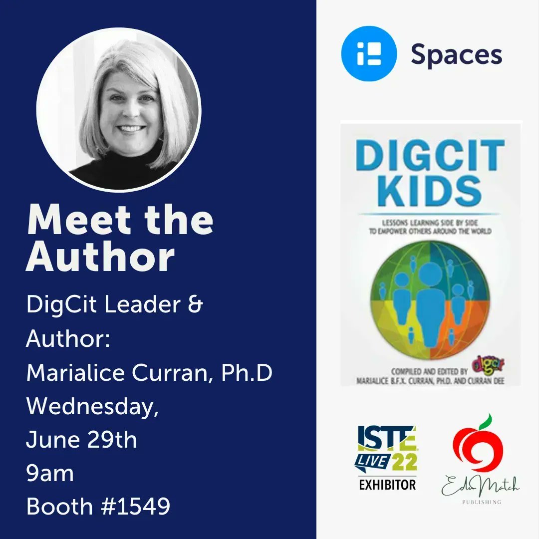 spaces_edu's tweet photo. Sorry not sorry but we aren't giving out 🗑️ swag at #ISTELive!
Stop by our booth to get a signed copy of @mbfxc's book, #DigCitKids on Wed, June 29th! 🖊️
Our platform supports teaching #digitalcitizenship! We are grateful to be connected with @digcitkids & @digcitsummit! https://t.co/u1oMf5ROAL