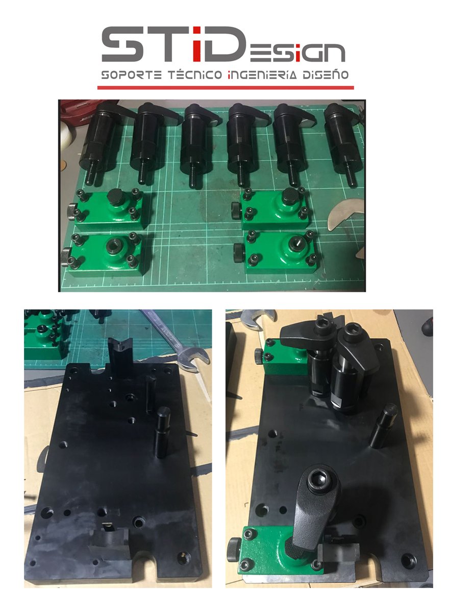 stidbcn's tweet photo. Preparación de elementos comerciales para el montaje de utillaje manual. #utillaje, #machining, #norelem, #clamping #fixtures https://t.co/tjsbmoBt8n