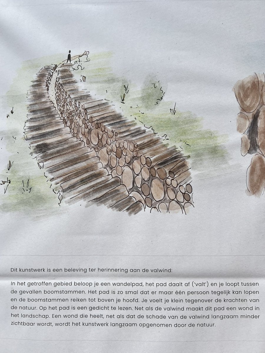 1 jaar na de valwind!
Een prachtig kunstwerk vol symboliek. Winnaar van de kunst wedstrijd.