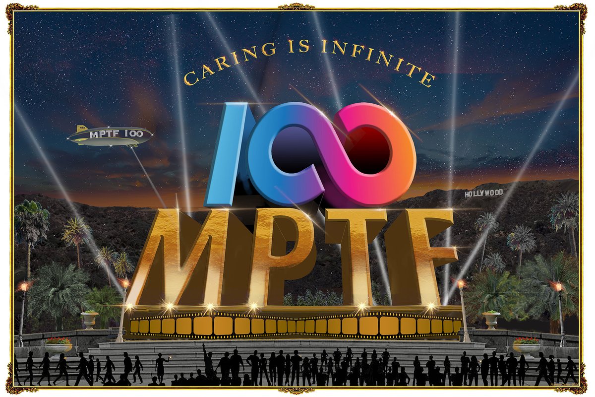 MPTF's tweet photo. We can't wait to celebrate #MPTF100 tonight honoring 100 years of taking care of our own! Take a look at this artistic salute from visual effects legend #RichardTaylor, whom we're proud to have as an MPTF resident. Thank you, Richard! Let the party begin! 🥳 https://t.co/CsHxlbv68N