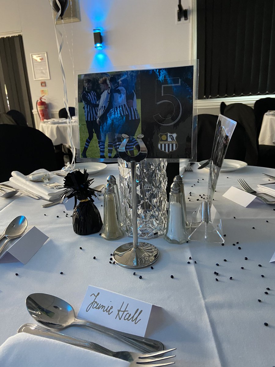 afchackleton_'s tweet image. We are all ready for the End of Season Dinner! We look forward to seeing our guests this evening 🖤🤍