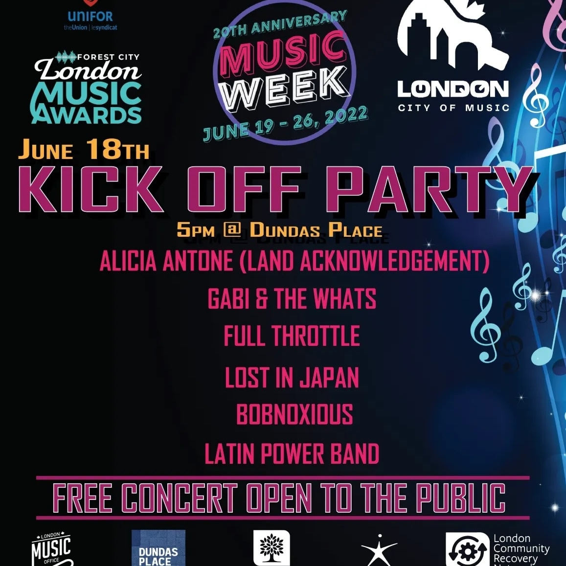 Bldg our stage. Dundas Place #FCLMW2022 Kickoff party starts at 5p. <a href="/BobnoxiousRocks/">Bobnoxious</a>