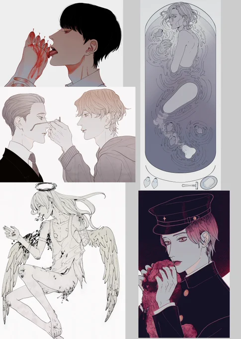 #梅雨の創作クラスタフォロー祭り
#絵柄が好みって人にフォローされたい 
#絵描きさんと繫がりたい
傷跡や横顔を愛でています。嗜好の合う方がいたら嬉しいです。RT♡お邪魔します 