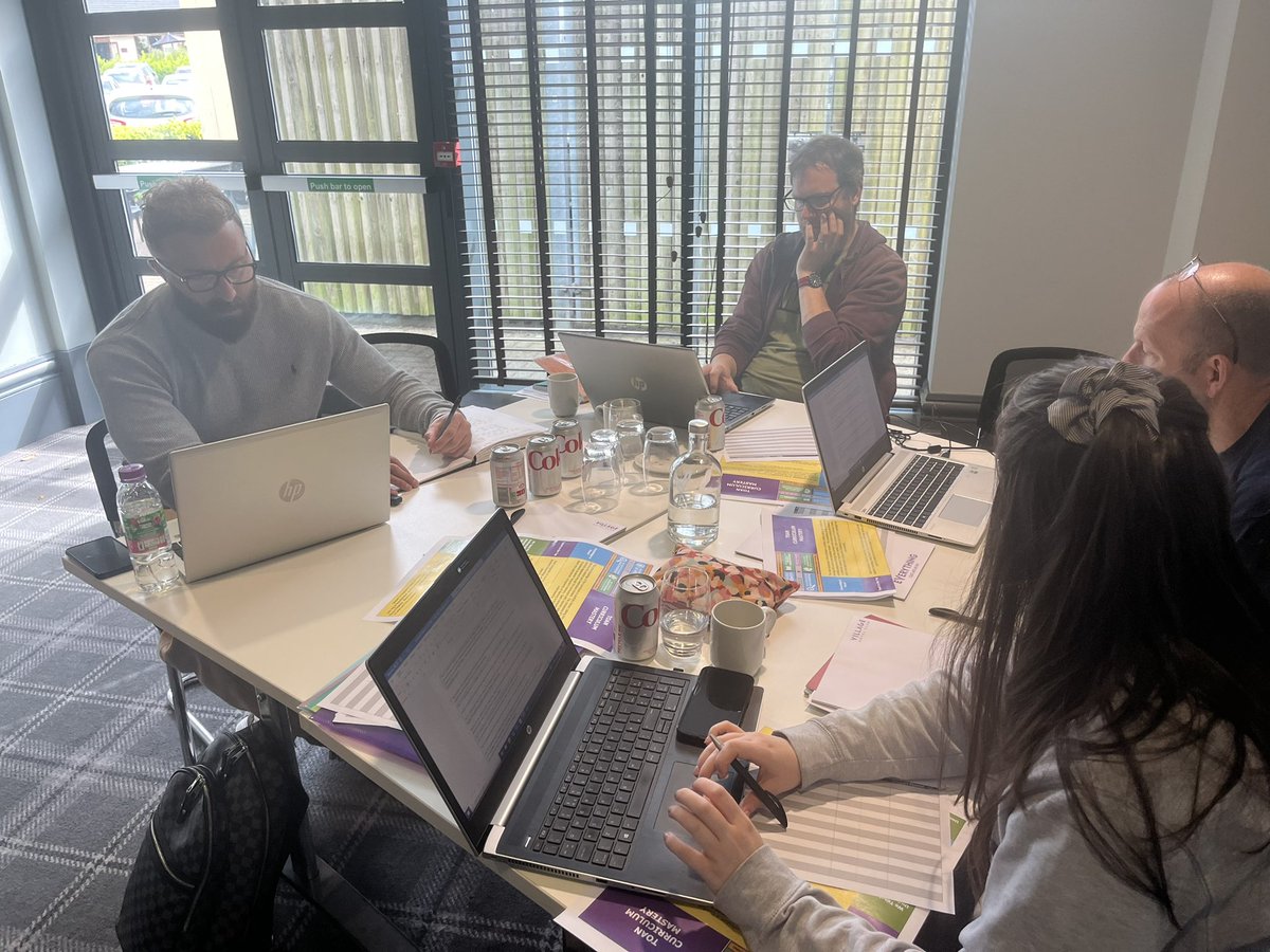 TOANDeputy's tweet photo. Discussing and evaluating the impact of our curriculum this year has led to a clear path to further improvement.  We’re lucky to have dedicated and focused middle leaders.  #curriculumthinking #cpd @OldhamAcademy https://t.co/4vehqke1gt
