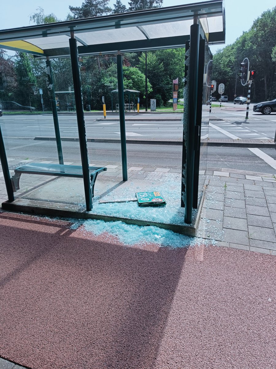 Zinloze vernieling bushalte Harderwijkerstraat .