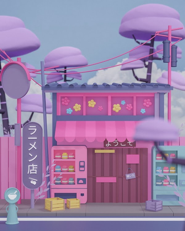 NamasteyNFT's tweet photo. "Cherry Soda Ramyeon", is a dreamy illustration of Japanese culture by @bubbleferrn available in the collection. https://t.co/RSibXSPAdd