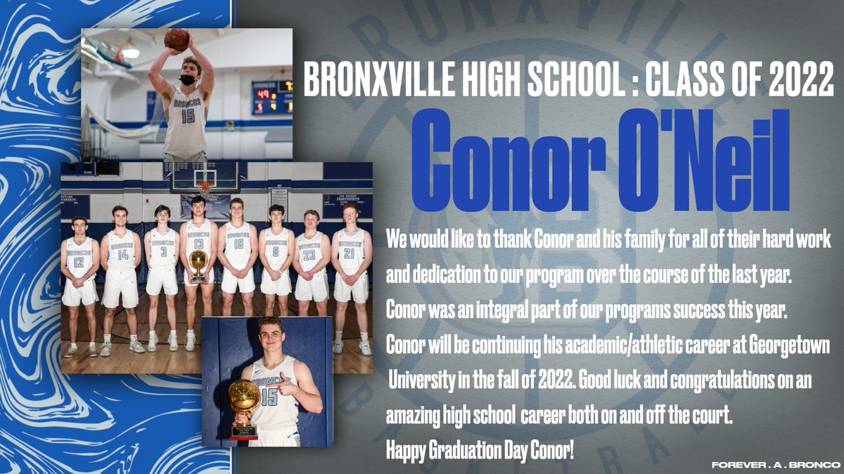 Happy Graduation Day to you Conor ! Thank you for your hard work and congratulations for all your success on and off the court! @conoro150 #foreverabronco #gohoyas