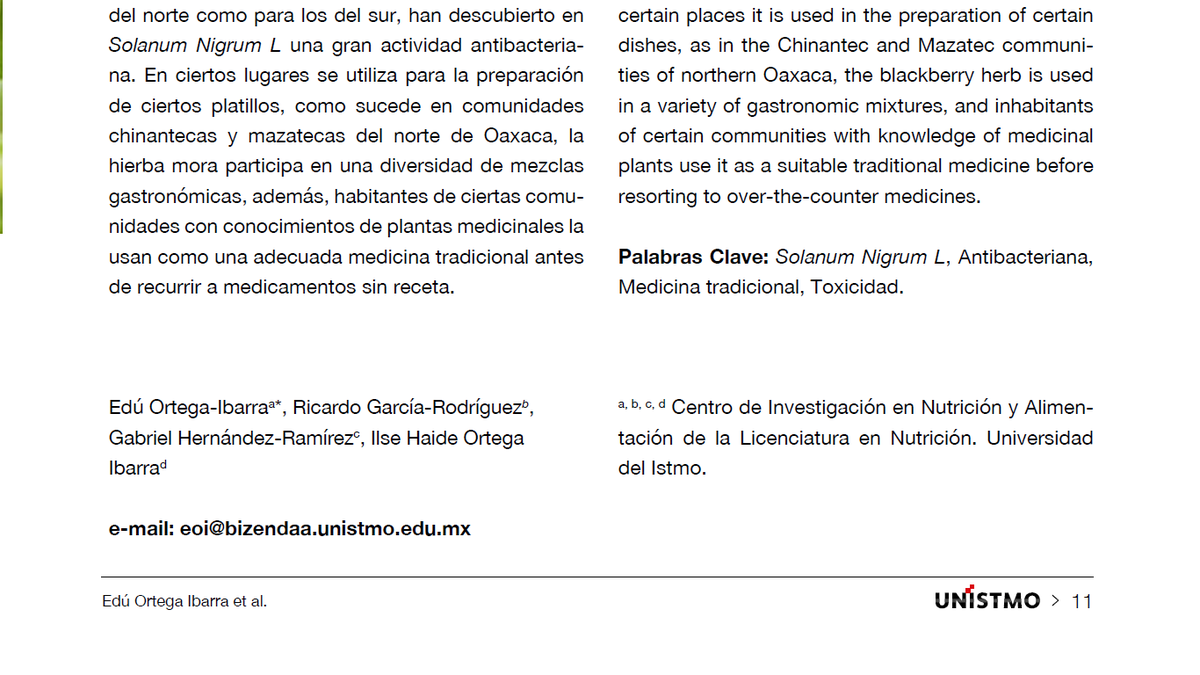 EduOrtegaIbarra's tweet photo. ¡Nuuuuuuuuueva publicación!

Ortega Ibarra, E., García Roríguez, R., Hernández Ramírez, G., &amp; Ortega Ibarra, I. H. (2022, junio). Potencial terapéutico de Solanum Nigrum L (hierba mora). Revista General UNISTMO, 1(1). https://t.co/HhR57fia8o https://t.co/TPQV2lL9X9