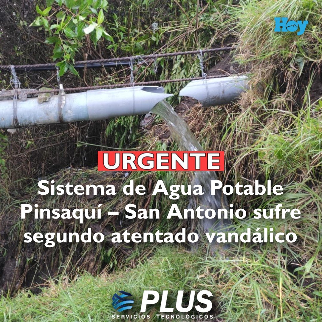 ImbaburaHoy's tweet photo. #URGENTE | #Ibarra | Situación que provoca el desabastecimiento del líquido vital en determinados barrios de San Antonio, atacan tuberías de EMAPA-I. Más detalles >> https://t.co/zbvTiXXsYu https://t.co/YSu8Rl9jif