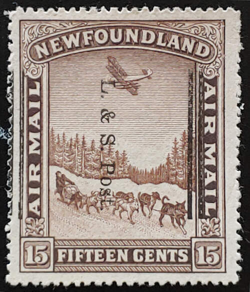AllNations1949's tweet photo. Newfoundland #211ii VF Mint 1933 15c Shifted Overprint $100 Lot 97 in our auction Saturday 18th June 2022  #ErrorStamps #NewfoundlandStamps #ShiftedOverprint

https://t.co/Zqx9AHcGM6 https://t.co/DaH6Sf3KD8