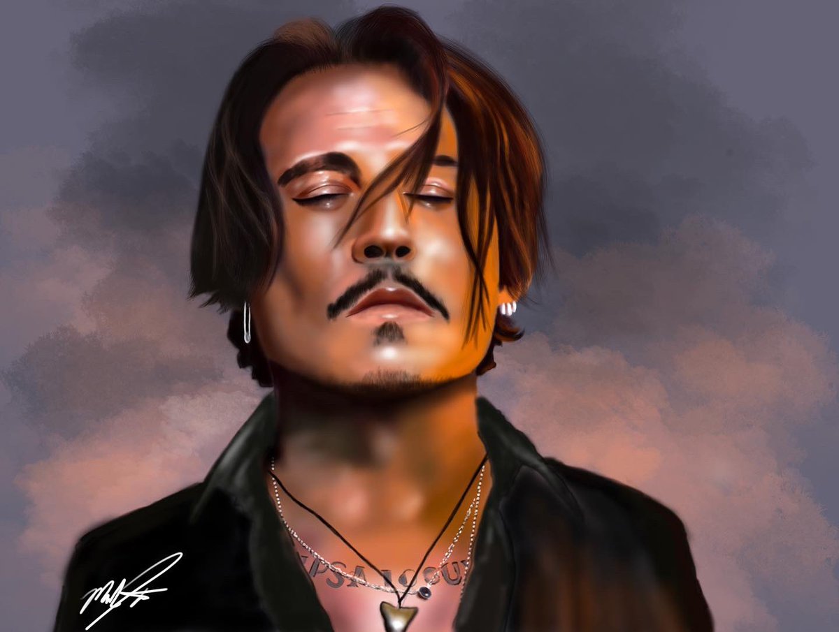 MarkCortess's tweet photo. Mega pint. #JohnnyDepp #megapint #Procreate @Procreate https://t.co/oFCdcqjIC1