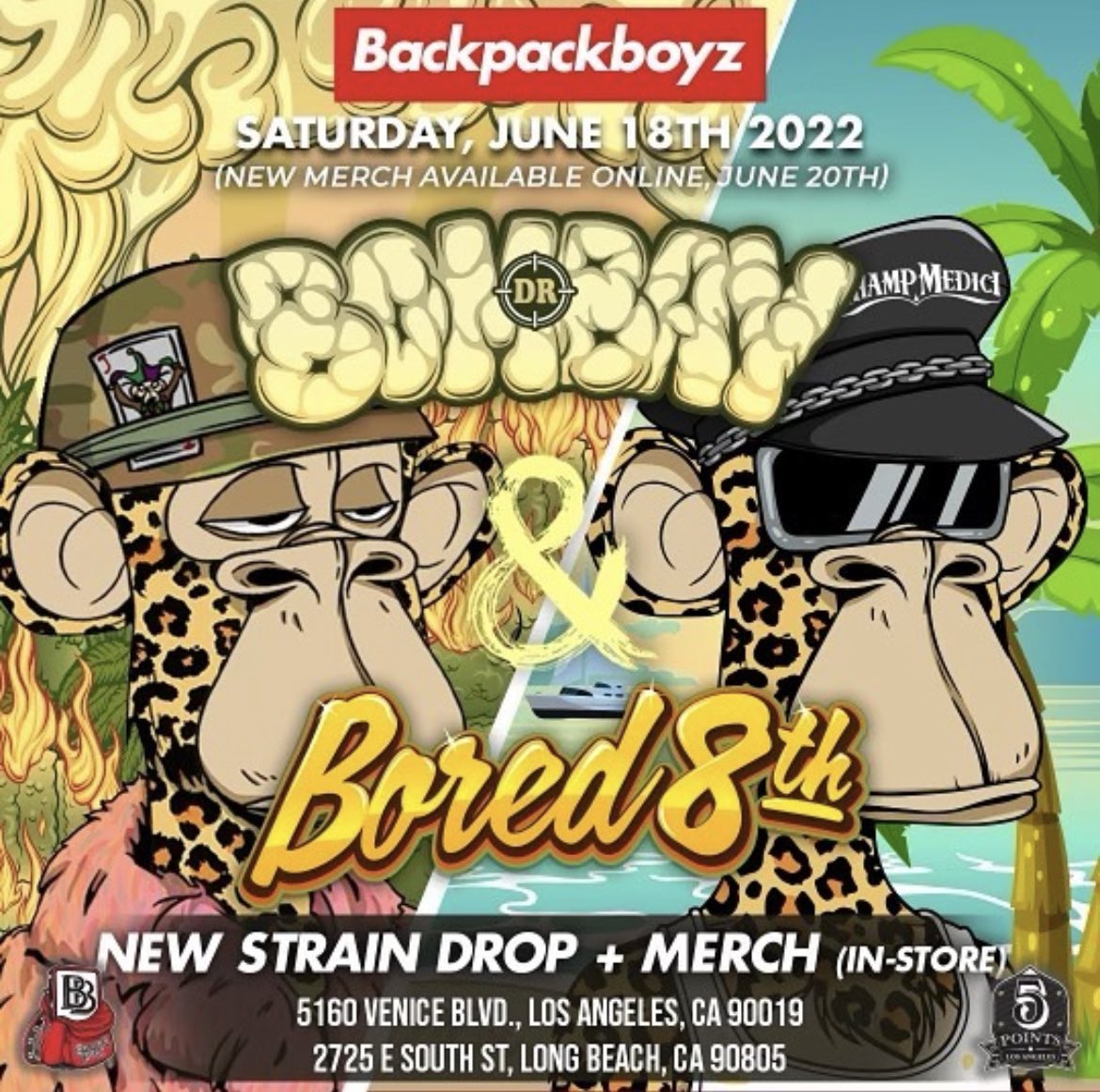 backpackboyzclb's tweet photo. new strain and merch dropping today! 🎒❤️🔥
@SnoopDogg @champmedici #DrBombay #Bored8th https://t.co/fQ87SW4pj6