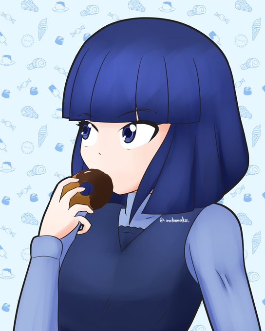 ドーナツかじるアイリス 