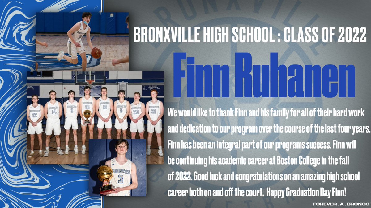 Happy Graduation Day to you Finn! Thank you for your hard work and congratulations for all your success on and off the court! @finnruhanen #foreverabronco #goeagles