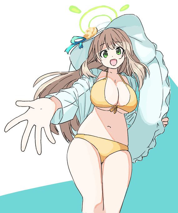 #ブルアカイラスト部 
匿名みかんさんの絵チャで描いたやつっす
水着…ほしいっす… 