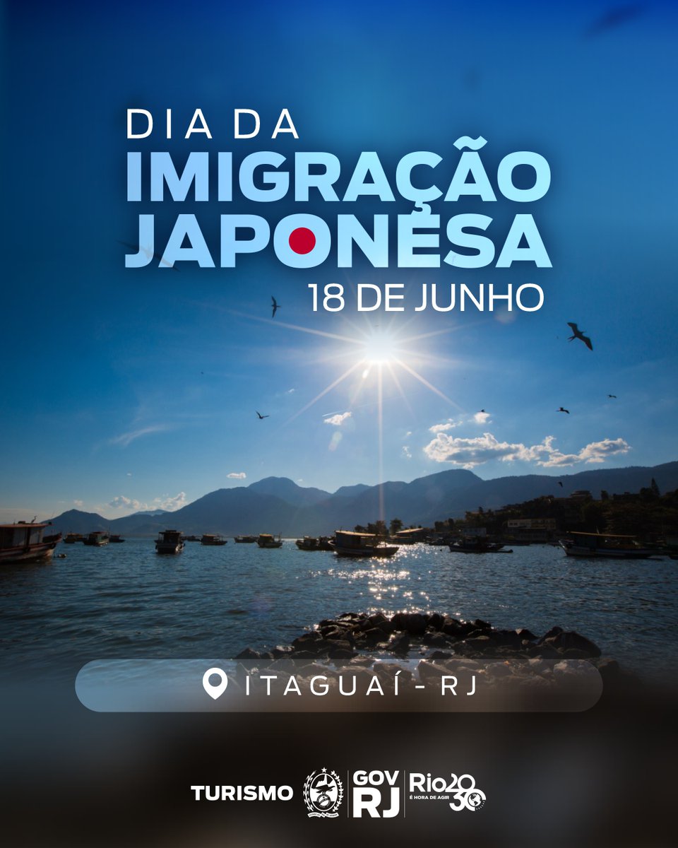 TurismoRJ's tweet photo. Hoje é o Dia Nacional da Imigração Japonesa!
E nessa história entra o município de Itaguaí, que recebeu o maior fluxo de imigrantes japoneses no estado do Rio de Janeiro!
#turismorj #seturj #itaguai https://t.co/EobxDShxU4