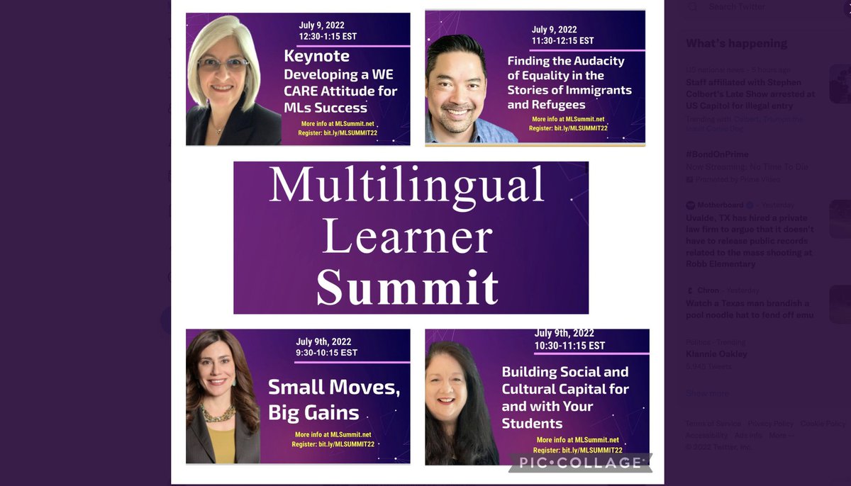 DrCarolSalva's tweet photo. This year's FREE #MLSummit is happening on July 9th! This year there are four sessions!  We have a teacher, an instructional coach/author, an administrator &amp; a fabulous keynote! 
Mark your calendar!
Register at https://t.co/amYub2w5VR
More info at https://t.co/2U3zaLxI3g https://t.co/gKmffnPlBI