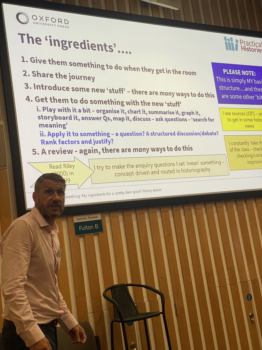 SPBeale's tweet photo. The keynote session by @WilkesHistory was a fantastic refresher of the fundamentals of ACE teaching and a showcase of some great practical tips to liven up the classroom. A perfect representation of what @practicalhisto1 is all about. #PHCONF22 https://t.co/REJx8g31WU