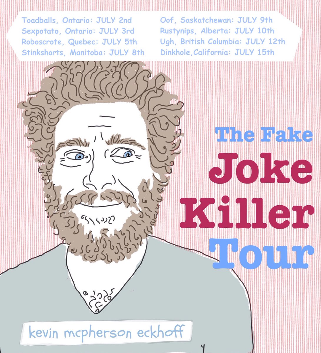 kay_emmee's tweet photo. I made fake tour posters for fake tours. I’m so lonely. My new album poops onto the scene JUNE 28. https://t.co/j3CaQoPOJC