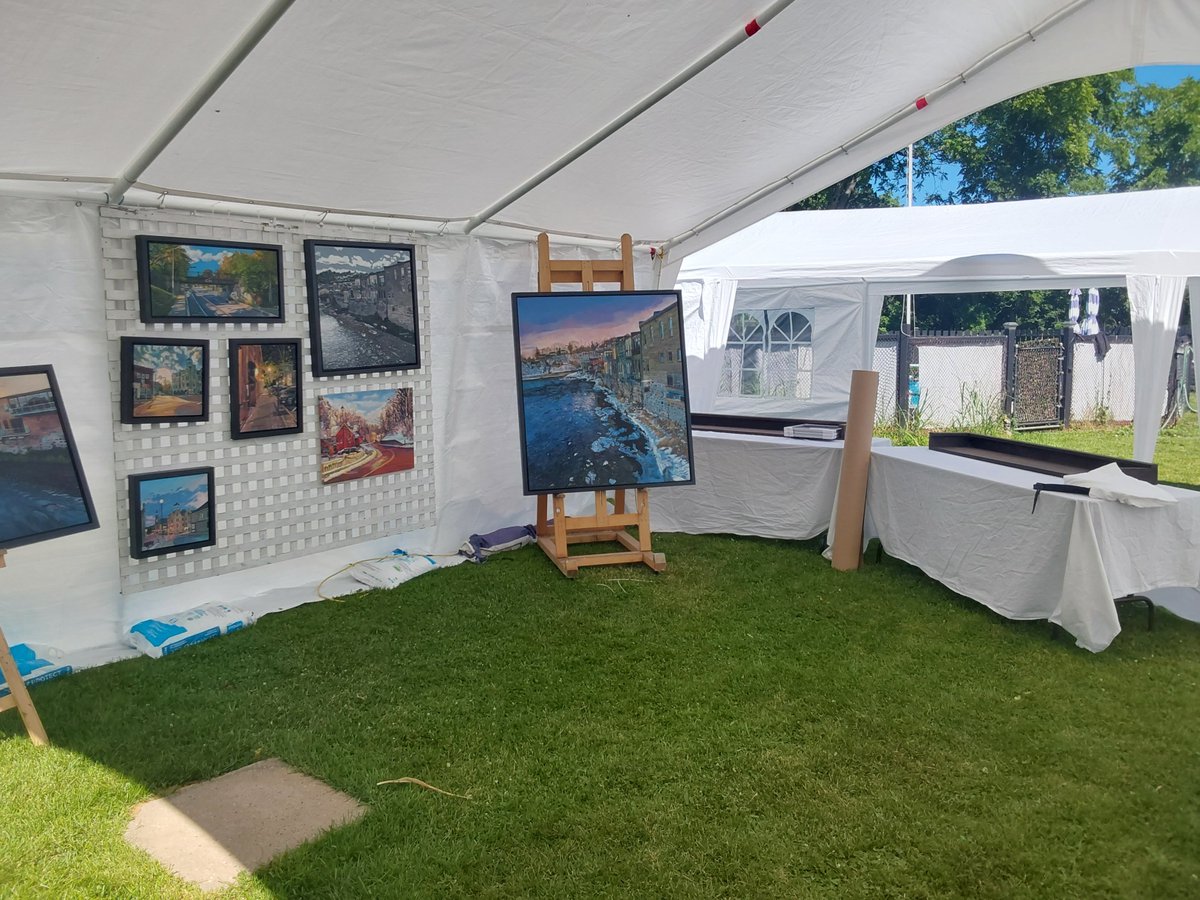 We're just finishing the set up for <a href="/Amywalshharris/">Amy Walsh-Harris</a> and Jo Forrest's art show in Paris. Come by Capron Street for a garden party of art and refreshments.