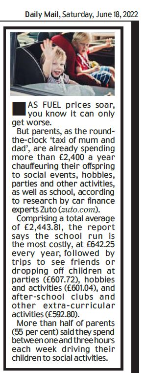 raymasseytweets's tweet photo. So just how much does it cost YOU each year to be 'the taxi of mum and dad'? Read me @DailyMailUK @MailOnline .
#taxiofmumanddad @Zuto @Connective_3 #CostOfLivingCrisis #CostOfLivingCrisis #lifestyle #motoriong #family #familyfun #FuelPrices 
Scroll: https://t.co/12UFHEnqgc https://t.co/URaD4dwvIG