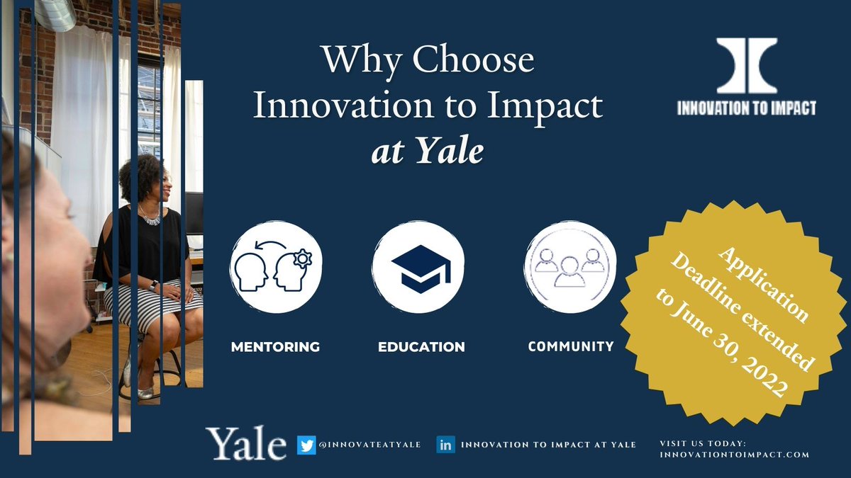 innovateatyale's tweet photo. #GOODNEWS! We have decided to extend the application cycle to June 30, 2020.  Substance use researchers and entrepreneurs, #ApplyHere: https://t.co/YG62KOjQlu https://t.co/cPT1uOzI4p