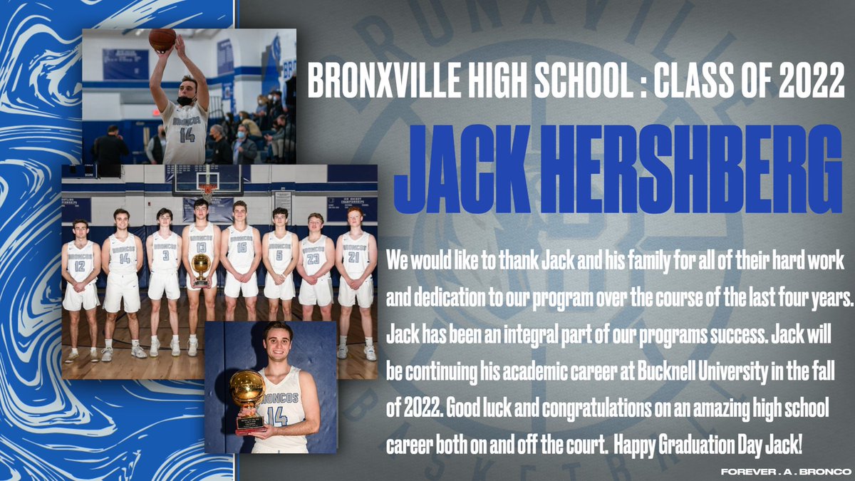 Happy Graduation Day to you Jack! Thank you for your hard work and congratulations for all your success on and off the court! @jack_hershberg #thankyoucaptain #foreverabronco #gobisons
