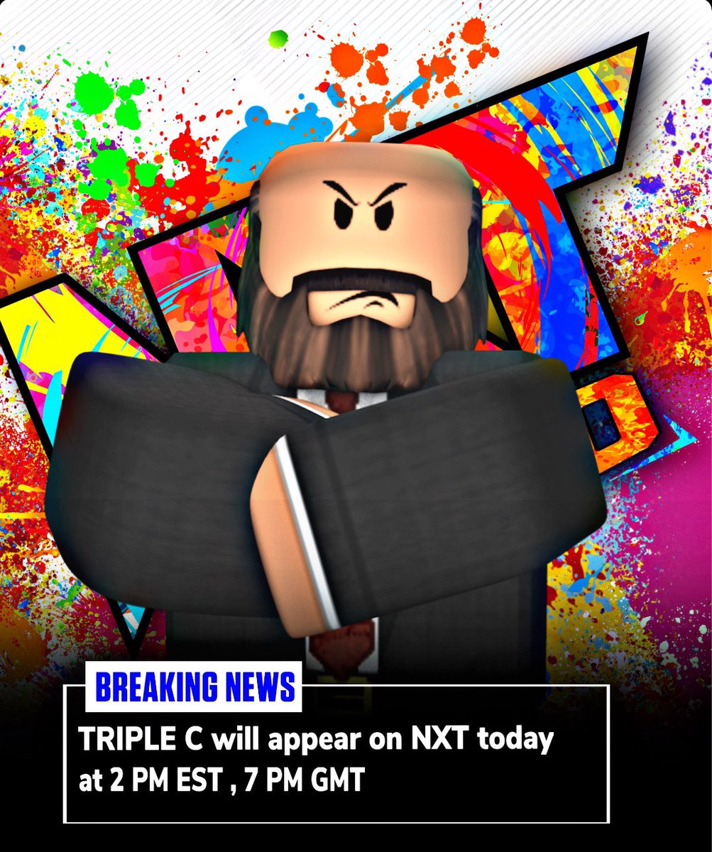 WWEUNXT's tweet photo. Triple C will appear on NXT today at 2PM EST, 7PM GMT. https://t.co/8XBByMpbZI