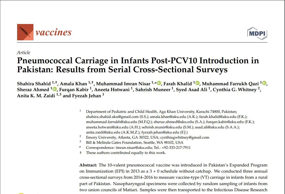 Farrukh Qazi π΅π° (@farrukhqazi_) on Twitter photo Happy to share our publication in Vaccines
mdpi.com/2076-393X/10/6β¦
Big thanks to my supervisors <a href="/imran_nisar/">M Imran Nisar</a> <a href="/farahk_sheikh/">Farah Khalidπ΅π°</a> <a href="/FyezahJehan/">Fyezah Jehan π©π»βπ»π΅π°</a> π Happy to share our publication in Vaccines
mdpi.com/2076-393X/10/6β¦
Big thanks to my supervisors <a href="/imran_nisar/">M Imran Nisar</a> <a href="/farahk_sheikh/">Farah Khalidπ΅π°</a> <a href="/FyezahJehan/">Fyezah Jehan π©π»βπ»π΅π°</a> π
