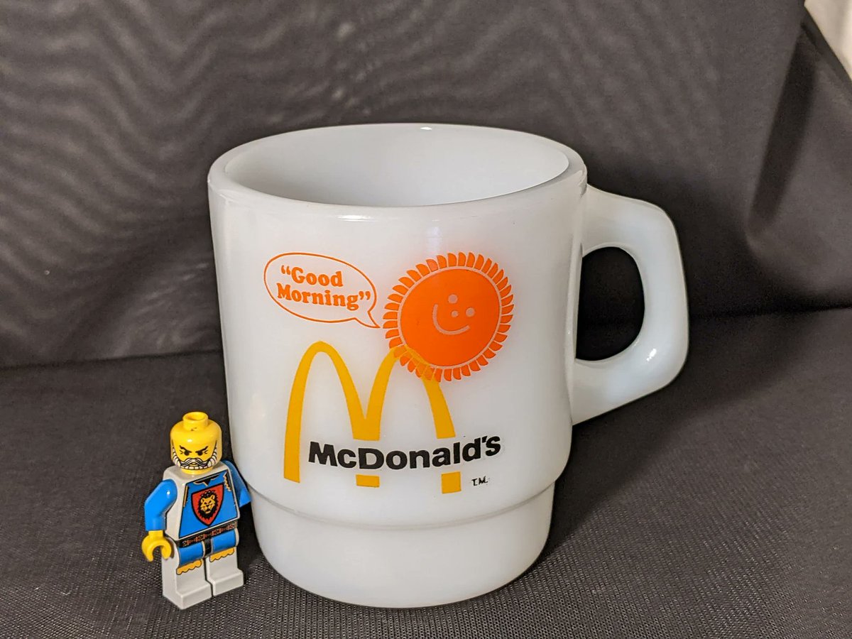 Boondockfinds's tweet photo. McDonalds Good Morning Fire King Anchor Hocking Milk Glass Mug Vintage Ovenproof https://t.co/qltu8hFkrt #goodmorning #SaturdayVibes #CoffeeLover #Mcdonalds #etsymntt https://t.co/R9mnkemtxF