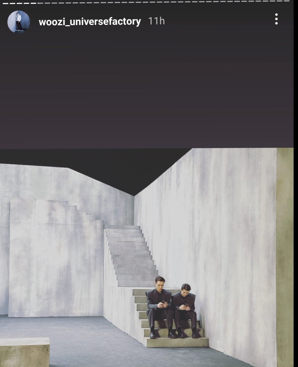 rapvernonie's tweet photo. Woozi posting 39 stories, 38pics picture of himself during photoshoot the other one was Vernon & him. The fact someone took this random pic send it to him and he decided to post..that's what u do when you have a pic with Vernon himself. He's always a mood😅 #HoonSol https://t.co/AzRxpptkuo