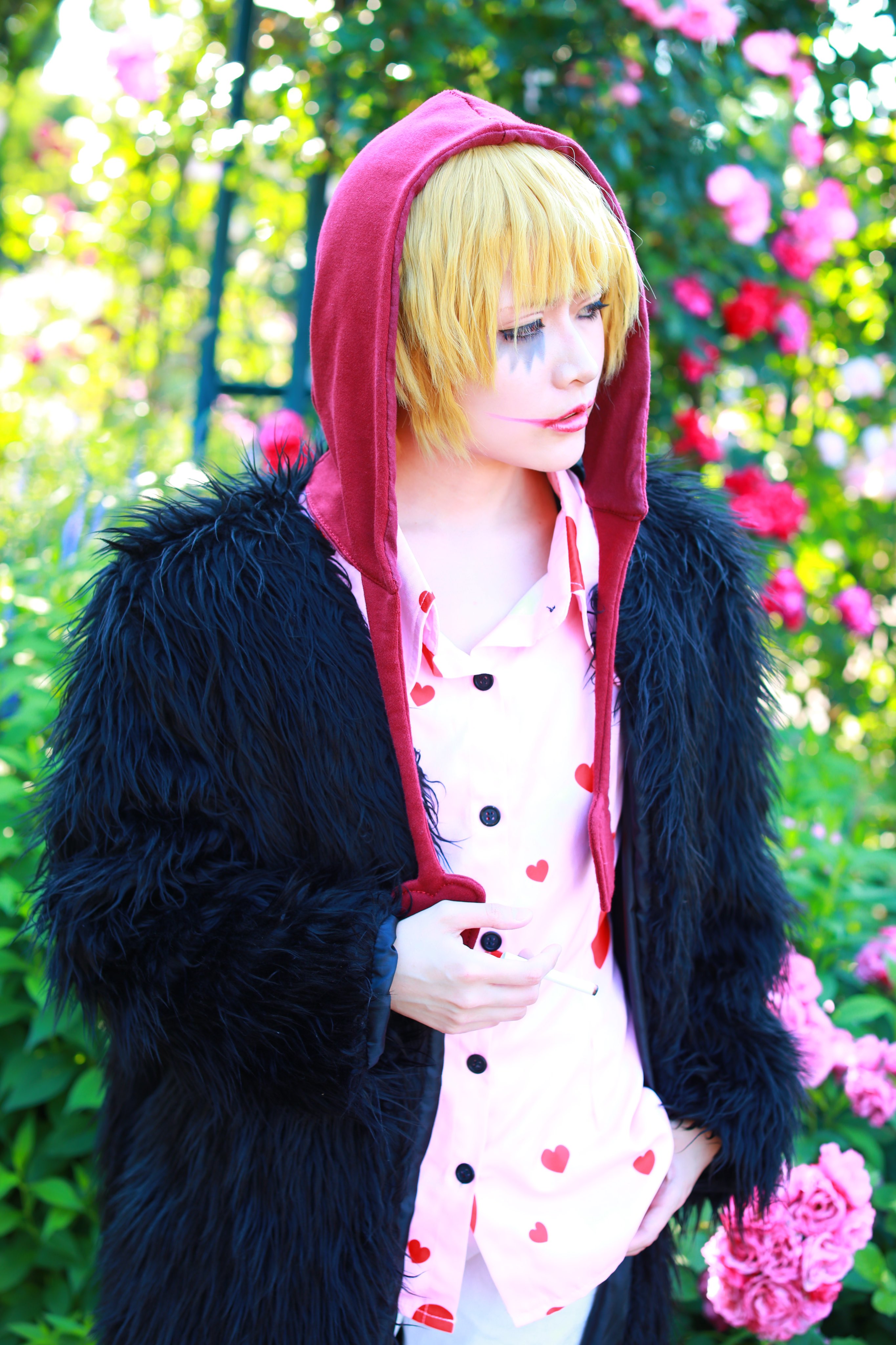 しのぶ コスプレ One Piece ドンキホーテ ロシナンテ コラソン Photo のぶけるさん Nobukun9 バラと共に鮮やかに撮影していただけました T Co If1gm844pq Twitter