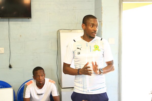 This morning, Coach @coach_rulani took our players through a class on game preparation, general knowledge and other technical aspects of the game. #RulaniAtKCCAFC