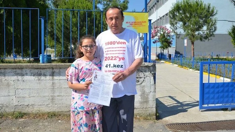 canvasevmez's tweet photo. Yer: Samsun. Bugüne kadar aralıksız üniversite sınavına giren Adem Topçuoğlu, 41. sınavına bugün girdi. https://t.co/Y3YR89vKfM