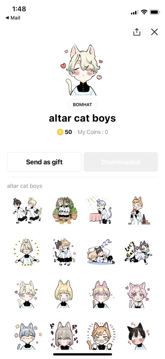 I made line stickers! 