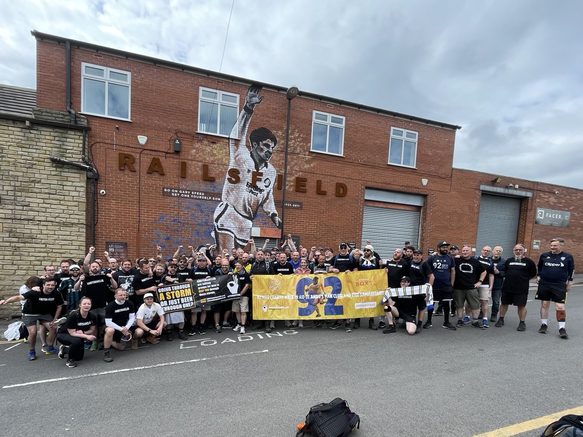 TheSquareBall's tweet photo. 🏃‍♂️ It's 3 weeks since we finished our 92-mile charity walk to honour Gary Speed. 

Donations for mental health charities @andysmanclubuk and @samaritans have just ticked past £80,000!

Big love if you've donated or helped spread the word!

https://t.co/OrgEfQImMr https://t.co/GGYmLa3y8t