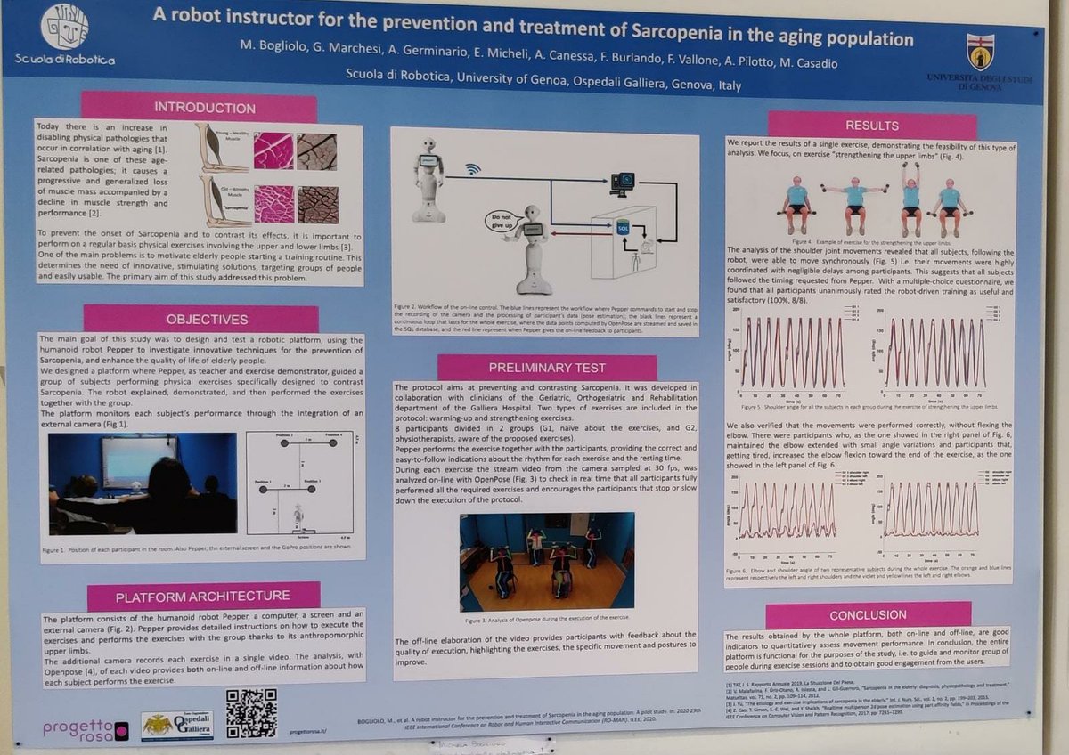 NeuroLabUniGe's tweet photo. 1st award for our #PhDstudent Michela Bogliolo who won the best #oralpresentation #award at Sweit #Ageing-#Swedish and #Italian perspectives on ageing, in Gothenburg, presenting a #robot instructor for the #prevention and #treatment of #Sarcopenia in aging population!Congrats! https://t.co/iMoYbzp10O