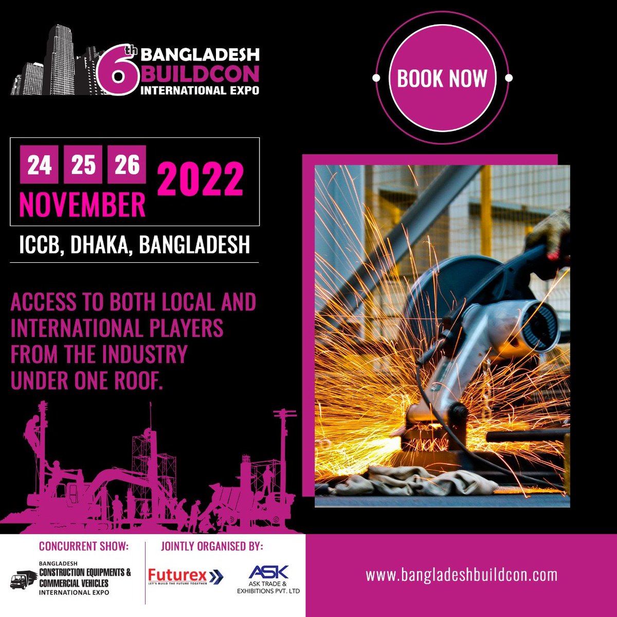 FuturexG's tweet photo. Bangladesh Buildcon International Expo.
Date-24th, 25th, 26th November, 2022
Venue-ICCB, Dhaka, Bangladesh
https://t.co/GfdiHWNQ45

#bangladeshexpo #b2b #bangladeshbuildcon #architecture #heavymachinery #construction #interiordesign #buildconexpo #ceramics #constructionmaterials https://t.co/EgIOIA2RU7