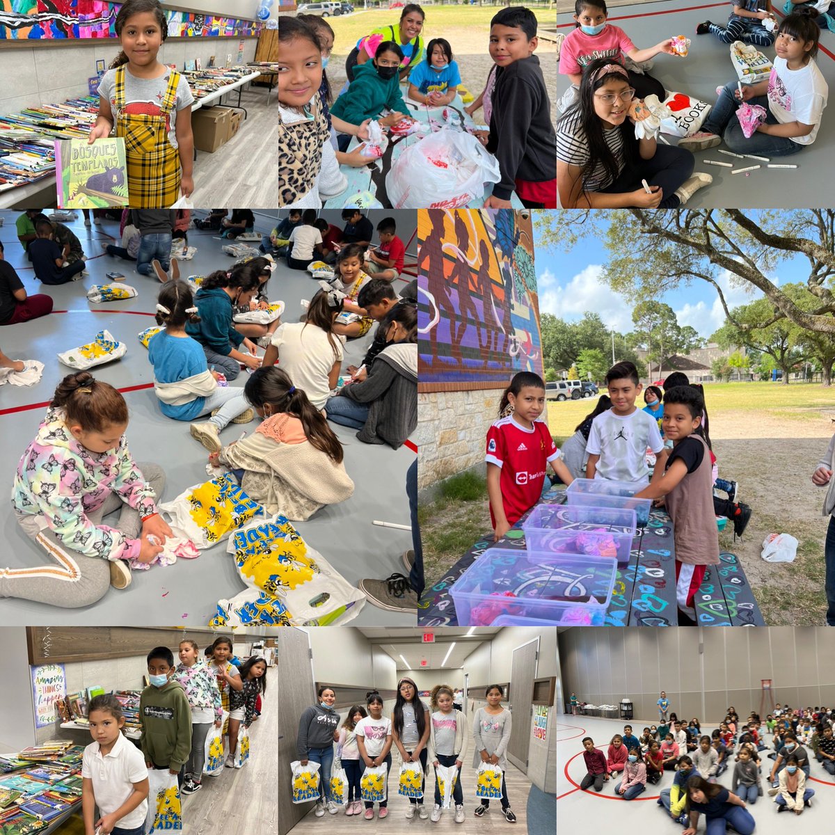 Fun Friday <a href="/Braeburn_HISD/">Braeburn Elementary, Houston ISD</a> was a hit‼️ Books for grab and shirts tie-dyed.📚👚👕 Oh what FUN‼️🙀 Special thanks to <a href="/BraeburnWRS/">Iveth Reyes</a> for putting this event together.