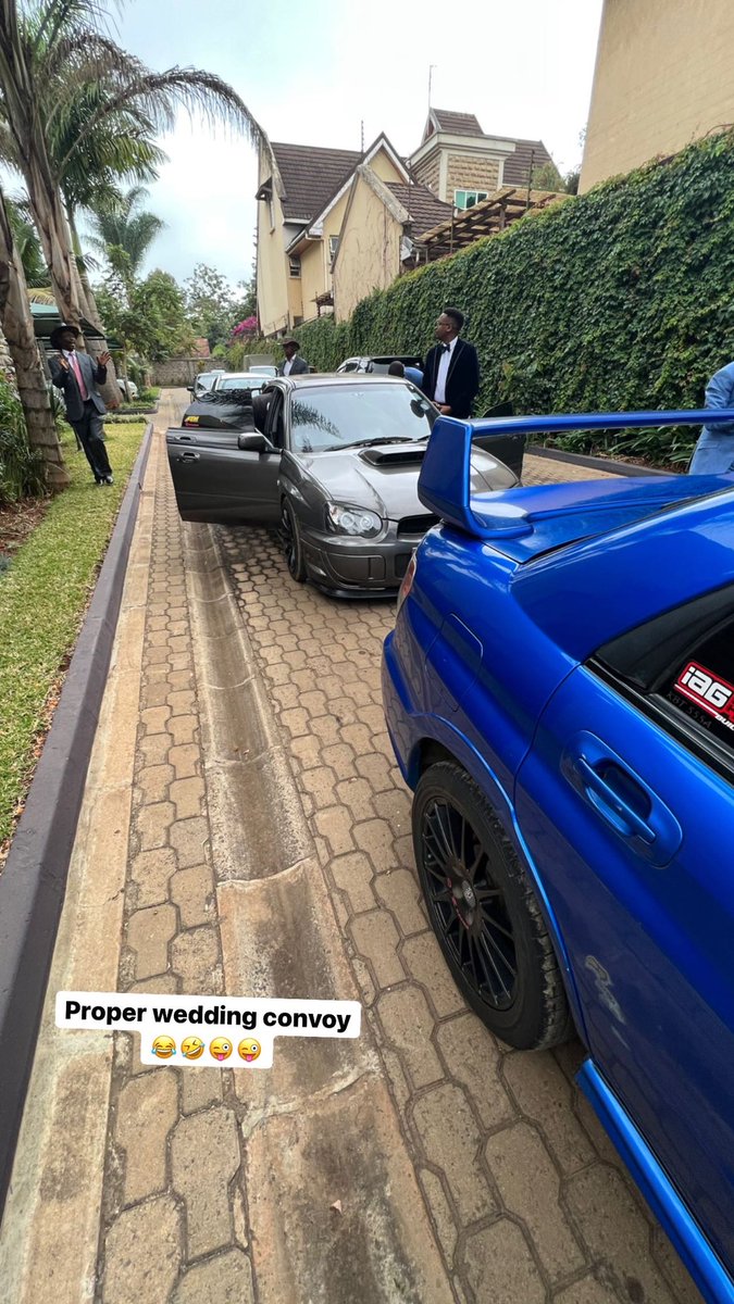 Mystro_Dreezy's tweet photo. Subaru wedding convoy🫣 🎉🎉🎉 @Chemosit_ congratulations https://t.co/3LOIYy4C6C
