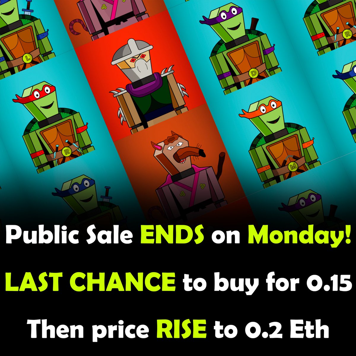 I have decided to fully open the rest of my first 123 collection and then list it on Opensea, Looksrare and Rarible.

So, until Monday there is still an opportunity to buy POMPO NFT at 0.15 Eth on my site.

#pompotherobot