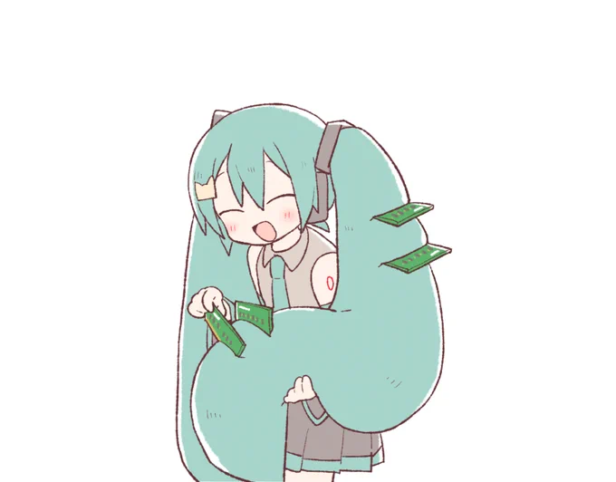 メモリを髪に挿す人 