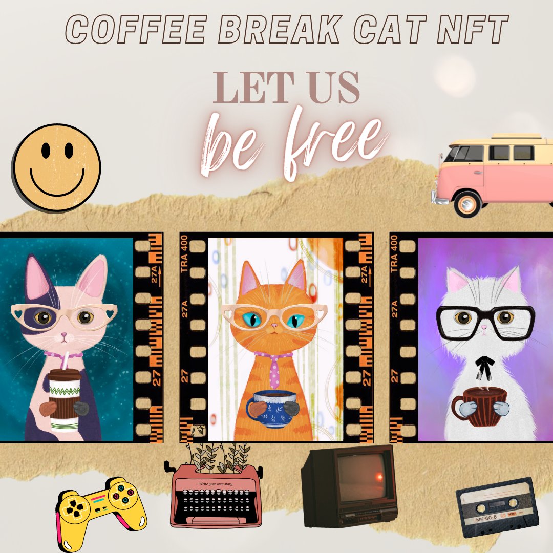 Public mint available from coffeebreakcat.com

#NFTs #NFTCommunity #NFTgiveaway #SolanaNFT #coffeebreakcatnft