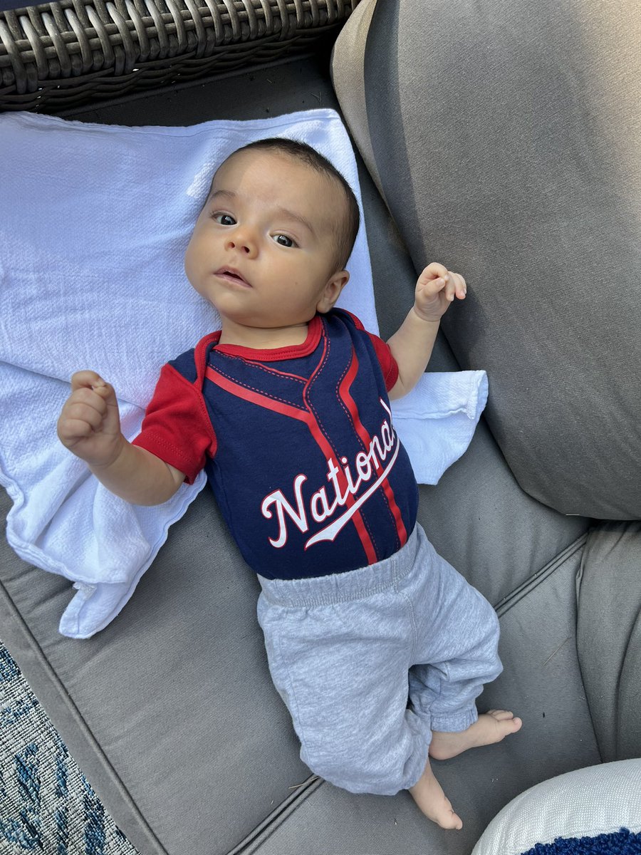 MereDitty's tweet photo. Celebrating Ryan Zimmerman weekend with one of his littlest biggest fans @Nationals Go Nats! https://t.co/1Kr3aYPinK