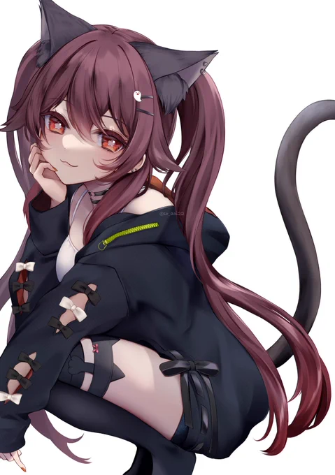 ゆるゆるパーカー×猫耳胡桃ちゃん👻🐈
 #原神 #GenshinImpact #HuTao 