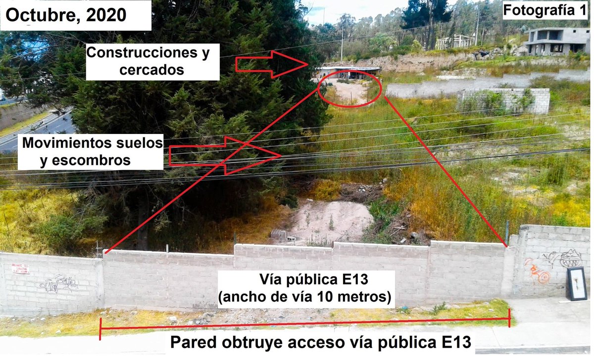 PalMeja3's tweet photo. @LaRadioAsamblea El dinero de Quito es malgastado en @quitohonesto que no tienen competencias ni atribuciones para atender las varias denuncias por posible corrupción en @MunicipioQuito 
BIENES USO PÚBLICO desaparecen en el norte de Quito
#AfectadosAZLaDelicia
Hasta cuando alcalde @santiguarderas https://t.co/VaX8QAsxQQ