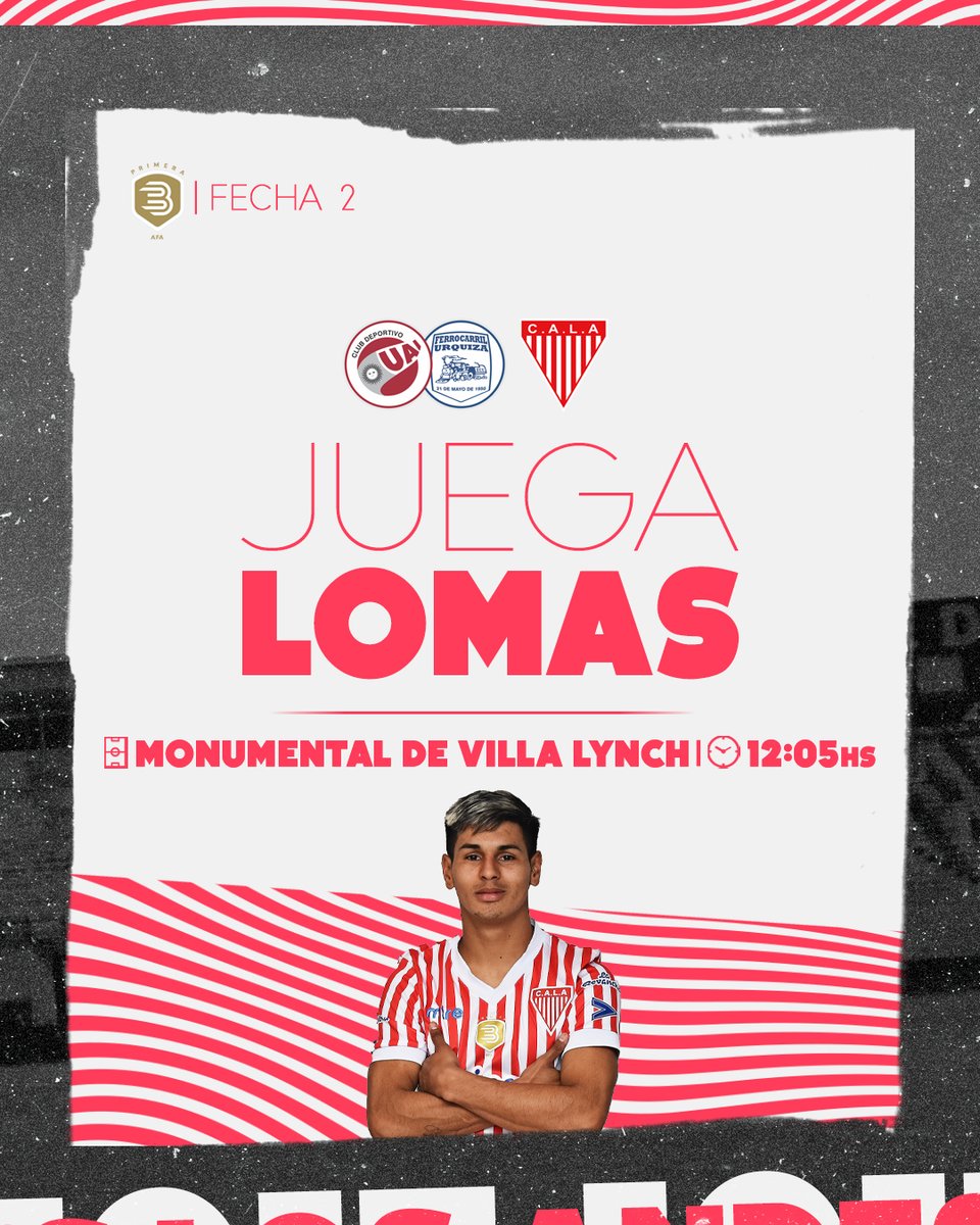 clublosandes's tweet photo. ¡Hoy #JuegaLomas! 🔴⚪🔴

🏆 Fecha 2 - Clausura Primera B
🆚 @clubuaiurquiza
🕖 12:05
🏟️ Estadio Monumental de Villa Lynch
📺 TyC Sports

📝 La previa: https://t.co/3Qt8eAc71p

#VamosLosAndes 🇦🇹 https://t.co/AdphMSR6LC