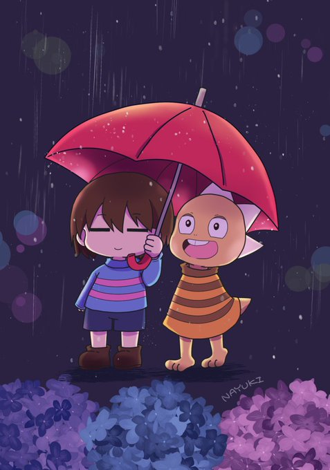 frisk and chara (undertale) drawn by saki_(a01_31)